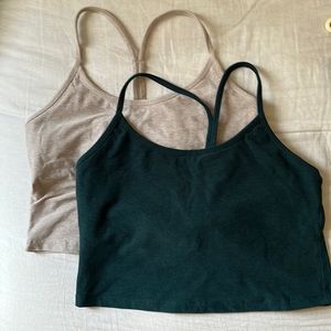 2 Beyond Yoga Spacedye Slim Racerback Cropped Tanks